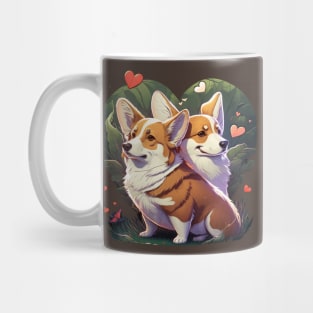 Corgi Green Love Mug